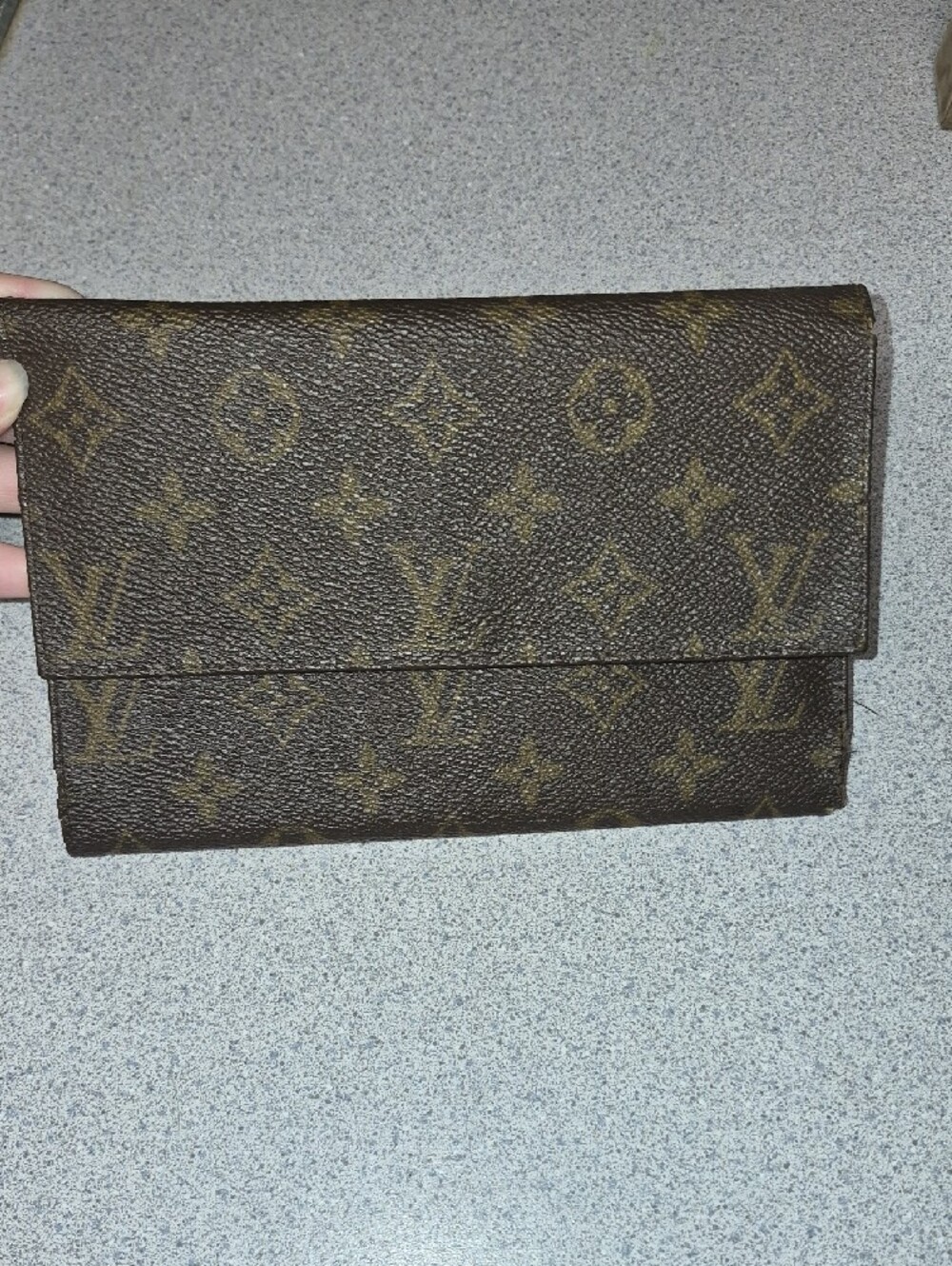 Louis Vuitton Monogram Fold-Over Wallet in Brown and Tan - Picture 9 of 9